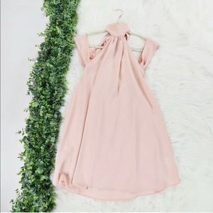 NEW Gianni Bini Blush Off Shoulder Halter Dress M
